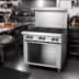 Thumbnail image #2 for Garland US Range U Series 36-Inch Gas Restaurant Range with 6 Open Burners and Storage Base