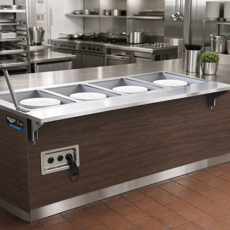 Product image #2 for Vollrath 2-Series Affordable Portable 46-Inch Plate Rest with Fold-Down Mounting Kit
