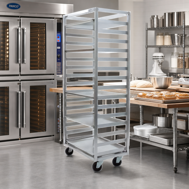 Product image #2 for Panco Mobile Full-Height Side-Load Open-Sided Oven Rack for 20 18 x 26-Inch Pans