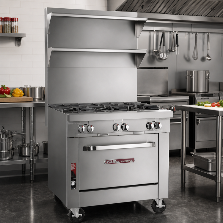 Product image #2 for Southbend Platinum 32-Inch Heavy Duty Gas Range with 6 Open Burners and Convection Oven