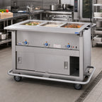 Thumbnail image #2 for Duke Manufacturing Thurmaduke EP-4-CBPG 60-Inch 4-Well Portable Electric Hot Food Steamtable with Stainless Steel Top and Painted Body