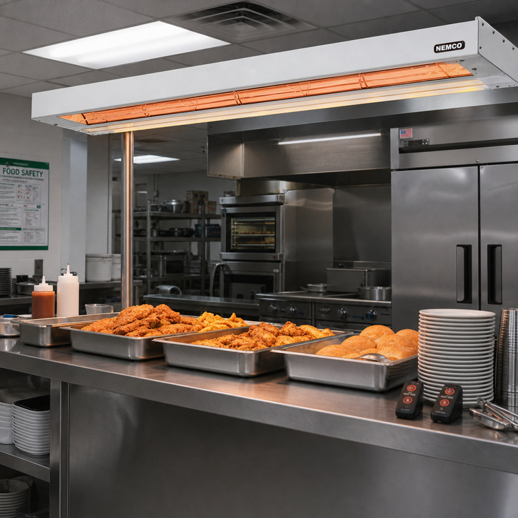 Product image #2 for Nemco Dual Remote-Control Infrared Strip Heater with Lights, 24 Inch, 208V