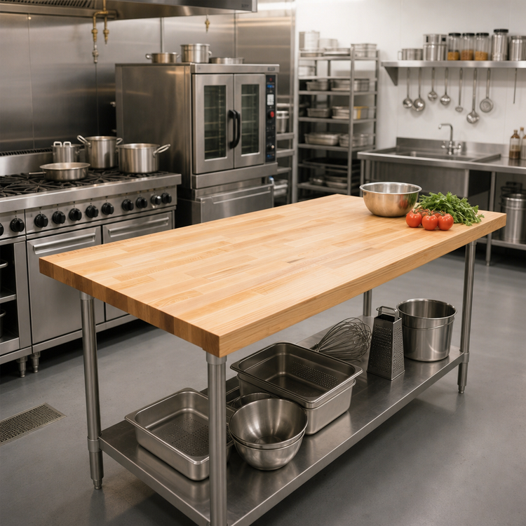 Product image #2 for 60" x 24" Edge Grain Northern Hard Rock Maple Work Table Top