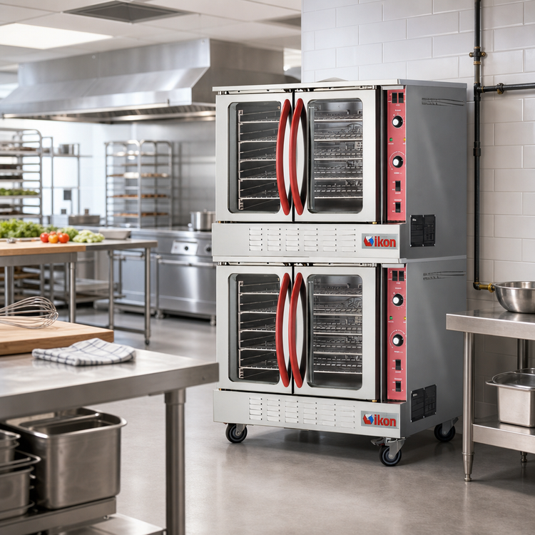 Product image #2 for IKON Cooking IGCO-2 Dual Deck Full-Size Gas Convection Oven