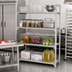 Thumbnail image #3 for Cambro Camshelving Premium 24 x 48 x 72 Inch 4-Tier Add-On Vented and Solid Polymer Shelving Unit