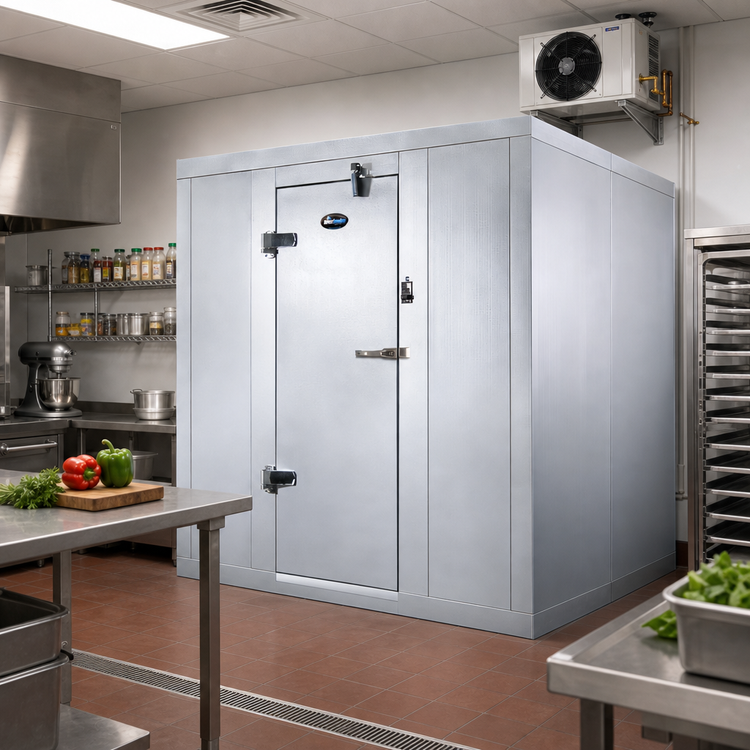 Product image #2 for Indoor Quick Ship Walk-In Cooler with Aluminum Floor and Remote R-448A Refrigeration