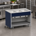 Thumbnail image #2 for Atlas Metal INFIH-OT-3 Mobile Electric Hot Food Unit, 3 Well, Open Cabinet Base, Offset Top