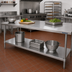 Thumbnail image #2 for Advance Tabco Stainless Steel Undershelf for 96 x 36 Inch Work Tables