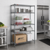 Thumbnail image #2 for Eagle Group Valu-Master 4-Tier Wire Starter Shelving Unit, 30 x 18 x 74 Inches, Pewter Gray Epoxy Finish