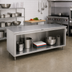 Thumbnail image #2 for John Boos 84-Inch x 30-Inch 14/300 Stainless Steel Cabinet Base Work Table, Open Front