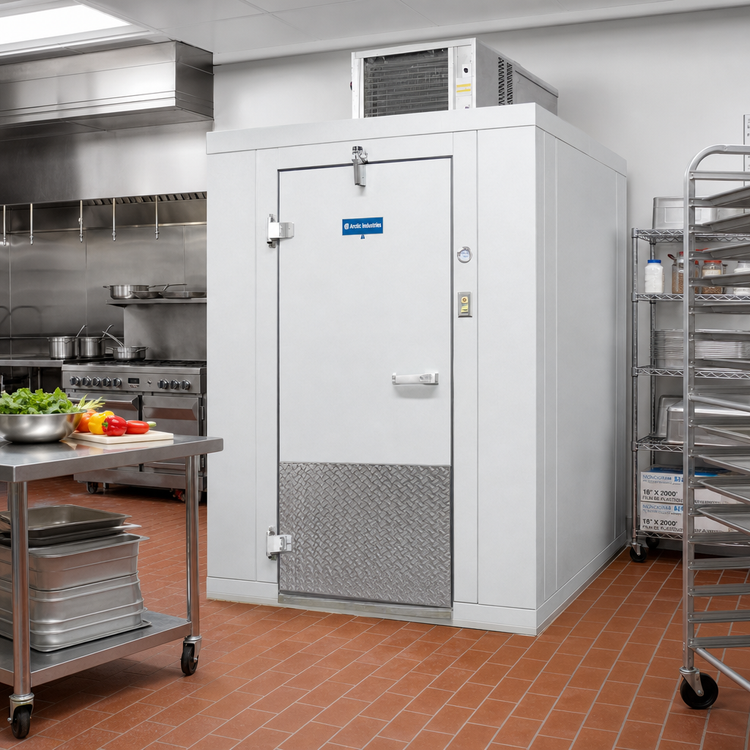 Product image #2 for Arctic Industries Indoor Walk-In Freezer with Floor and Self-Contained Top-Mount Refrigeration, 6 ft x 9 ft 10 in x 7 ft 8-1/2 in, -10°F Holding