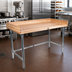 Thumbnail image #2 for John Boos Baker's Top Wood Work Table with Stainless Steel Legs, 72 x 36 x 39-1/4 Inches