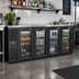 Thumbnail image #2 for True 92-Inch Four-Door Glass Back Bar Cooler with Side-Mounted Self-Contained Refrigeration