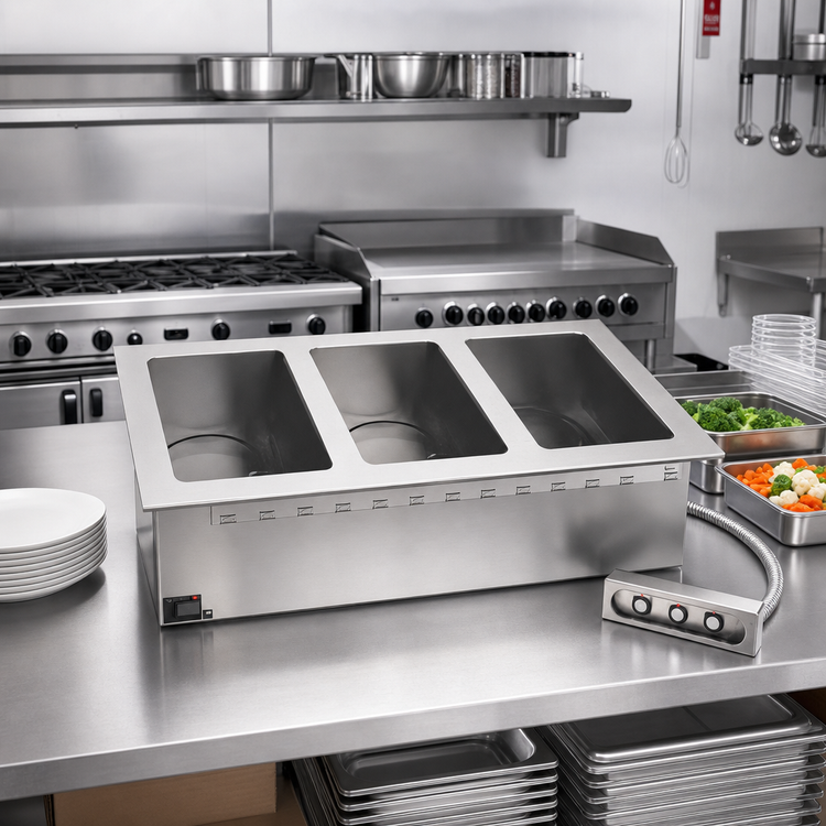 Product image #2 for Eagle Group 3-Well Drop-In Electric Hot Food Well Unit, Dry Operation, 240V