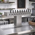 Thumbnail image #2 for Perlick Corporation 4006S12B Glycol-Cooled Tee Beer Tower, Countertop, 12-Faucet, Wide Base, Stainless Steel