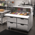 Thumbnail image #3 for Beverage-Air SPED48HC-18M-4 48-Inch Two-Section Mega Top Refrigerated Prep Table with 4 Drawers