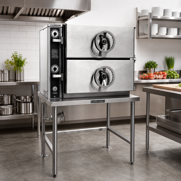 Product image #2 for Crown DCP-2 Direct Steam Pressure Steamer with 2 Compartments, 36" Wide