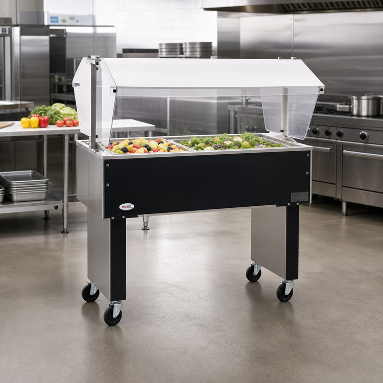 Product image #2 for Service Mate Portable Ice-Cooled Buffet Cold Pan Unit, 33-Inch Wide, 2-Pan Capacity