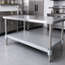 Thumbnail image #2 for BK Resources Galvanized Steel Undershelf for 84-Inch x 36-Inch Work Tables