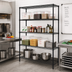Thumbnail image #2 for Eagle Add-A-Shelf 4-Tier Wire Shelving Starter Unit, 48 x 14 x 74 Inches, Black Epoxy