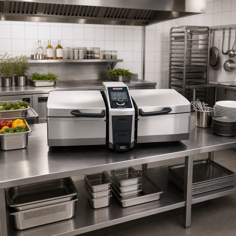 Product image #2 for RATIONAL iVario Pro 2-S Countertop Braising Pan & Tilt Skillet, 2 x 6.5 Gallon, 440/480V, 3-Phase
