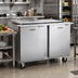 Thumbnail image #2 for Traulsen Dealer's Choice UST-Series 48-Inch 2-Section Mega Top Prep Table Refrigerator with Low-Profile Flat Cover