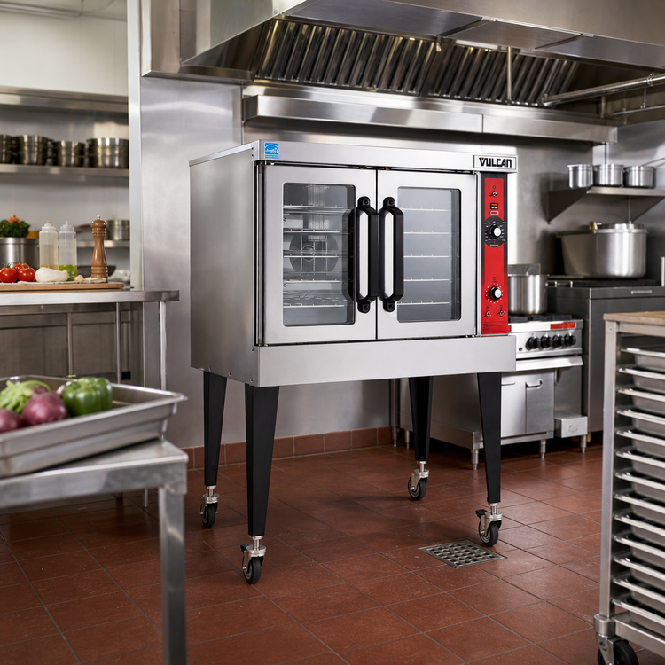 Product image #2 for Vulcan VC4GC Single Deck Standard Depth Gas Convection Oven with Computer Controls and 5-Rack Capacity