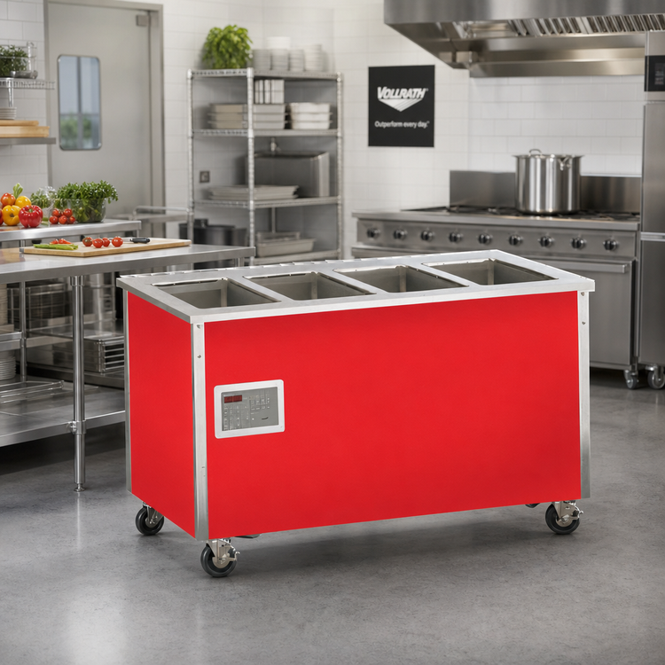 Product image #2 for Vollrath 4-Series Signature Server® 4-Well Mobile Hot Food Serving Counter with Touch-Temp® Controls, 60 x 28 x 27 Inches