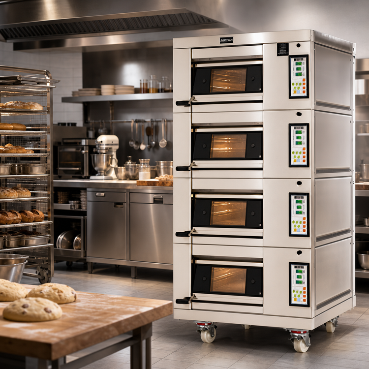 Product image #2 for Artisan Double-Deck Stone Hearth Electric Deck Oven with Programmable Controls and Steam Injection