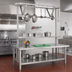 Thumbnail image #2 for Eagle Group TM96APR Table-Mounted Triple-Bar Aluminum Pot Rack for 96-Inch Tables