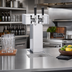 Thumbnail image #2 for Perlick Extra-High 2-Faucet Glycol-Cooled Tee Draft Beer Tower, Countertop, Polished Chrome