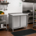 Thumbnail image #2 for Spec-Master 48-Inch x 24-Inch Enclosed Work Table with Sliding Doors and 304 Stainless Steel Top
