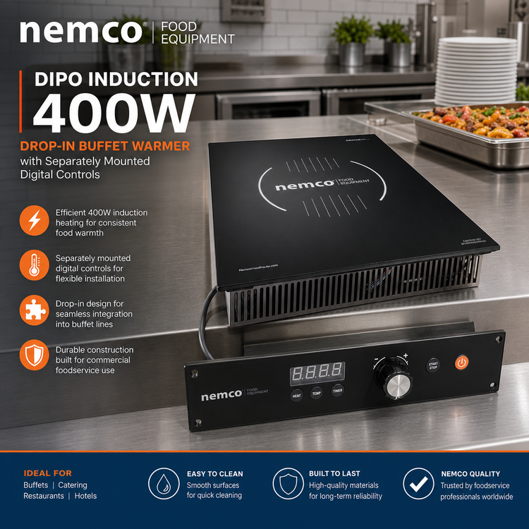 Product image #2 for DIPO Induction 400W Drop-In Buffet Warmer with Separately Mounted Digital Controls