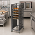 Thumbnail image #3 for Cambro Ultimate Full-Size Mobile Sheet Pan Rack, 1-1/2-Inch Rail Spacing, Metal Casters, Brushed Graphite