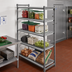 Thumbnail image #2 for Cambro Camshelving Basics Plus 4-Tier Stationary Starter Unit, 21-Inch W x 54-Inch L x 64-Inch H, Vented, Brushed Graphite