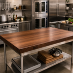 Thumbnail image #2 for John Boos Boos Block WALKCT3-4838-V American Black Walnut Edge-Grain Kitchen Countertop, Varnique Finish, 48 x 38 x 3 Inches