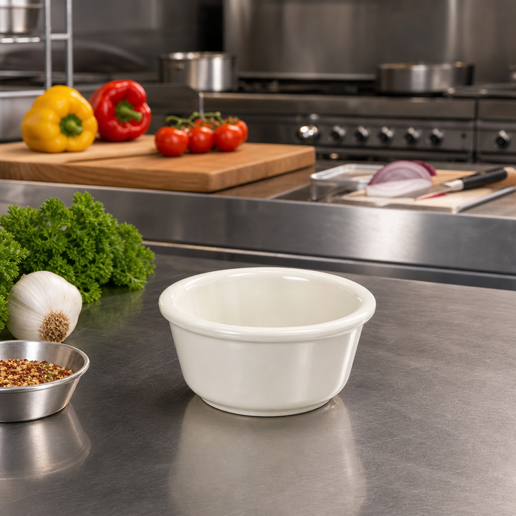 Product image #3 for Carlisle 4 oz Bone Melamine Ramekin