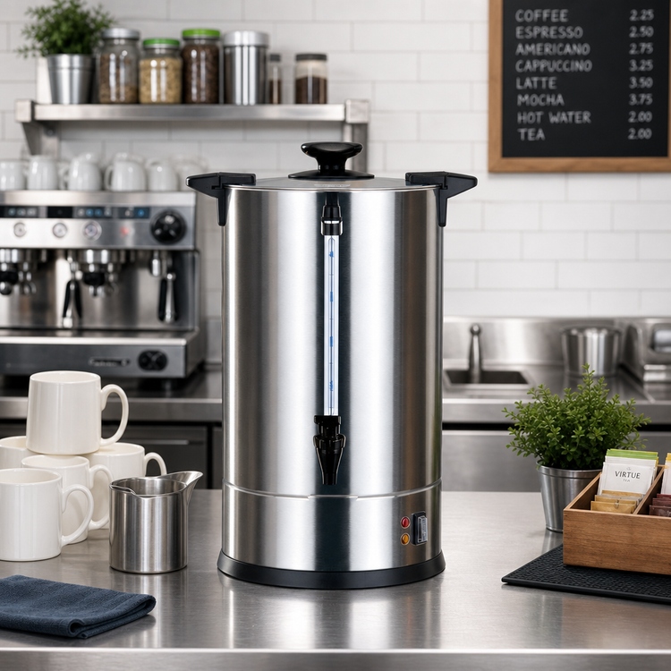 Product image #2 for Omcan USA Countertop Electric Pourover Hot Water Boiler, 3.83 Gallon, 1500W