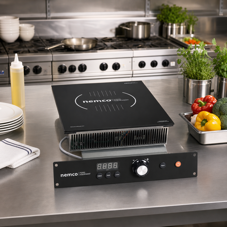 Product image #2 for Nemco DIPO Drop-In Single-Burner Induction Cooktop with Separately Mounted Digital Controls, 1.8 kW, 120V