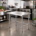 Thumbnail image #2 for Sapphire 48-Inch x 24-Inch Stainless Steel Flat Top Work Table with Open Base and Beveled Square Edge