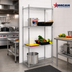 Thumbnail image #2 for Omcan 36 in. x 24 in. x 72 in. 4-Shelf Chrome Wire Shelving Unit