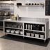 Thumbnail image #2 for Open Front Stainless Steel Underbar Work Table with Cabinet Base, 120 x 24 Inches, 5-Inch Backsplash