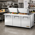 Thumbnail image #2 for True Mega Top 3-Door Self-Contained Sandwich/Salad Prep Table with 24 Pan Capacity