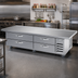 Thumbnail image #2 for Beverage-Air 96-Inch Four-Drawer Worktop Cook Stand Freezer with Extended Top