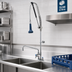 Thumbnail image #2 for EverSteel DuraPull Deck Mount Workboard Pull-Down Pre-Rinse Add-On Faucet with 12-Inch Swing Nozzle, 4-Inch Centers