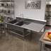 Thumbnail image #2 for John Boos Pro-Bowl 2-Compartment Floor Model Sink with Right Drainboard, 64-3/16