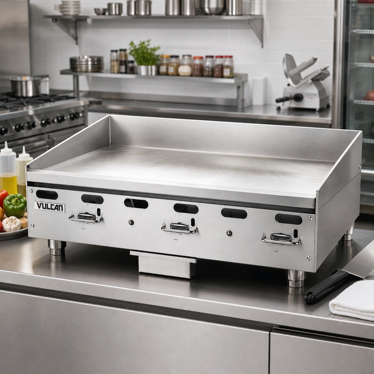 Product image #3 for Vulcan VMG24-QS-PLATINUM 24-Inch Countertop Heavy-Duty Manual Gas Griddle