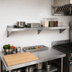 Thumbnail image #2 for Omcan Wall-Mounted Stainless Steel Shelf, 72 x 14 Inches, 1-1/2-Inch Rear Up-Turn