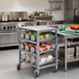 Thumbnail image #2 for Winco Heavy-Duty 3-Tier Mobile Under-Counter Aluminum Can Storage Rack for #5 and #10 Cans
