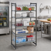 Thumbnail image #2 for Cambro Camshelving Basics Plus 5-Tier Stationary Starter Shelving Unit, 42W x 24D x 64H, Vented Shelves, Brushed Graphite